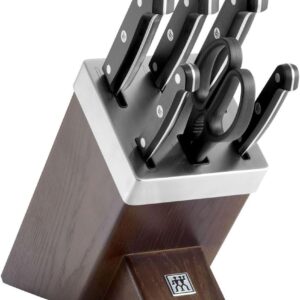 ZWILLING 7 Piece Self-Sharpening Knife Block, Wood Block